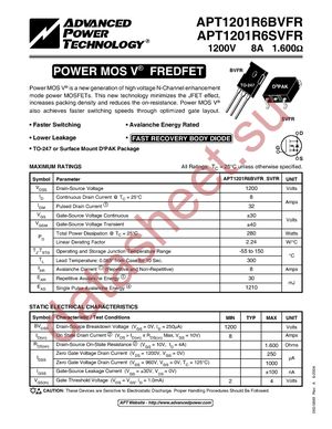 APT1201R6SVFRG datasheet  